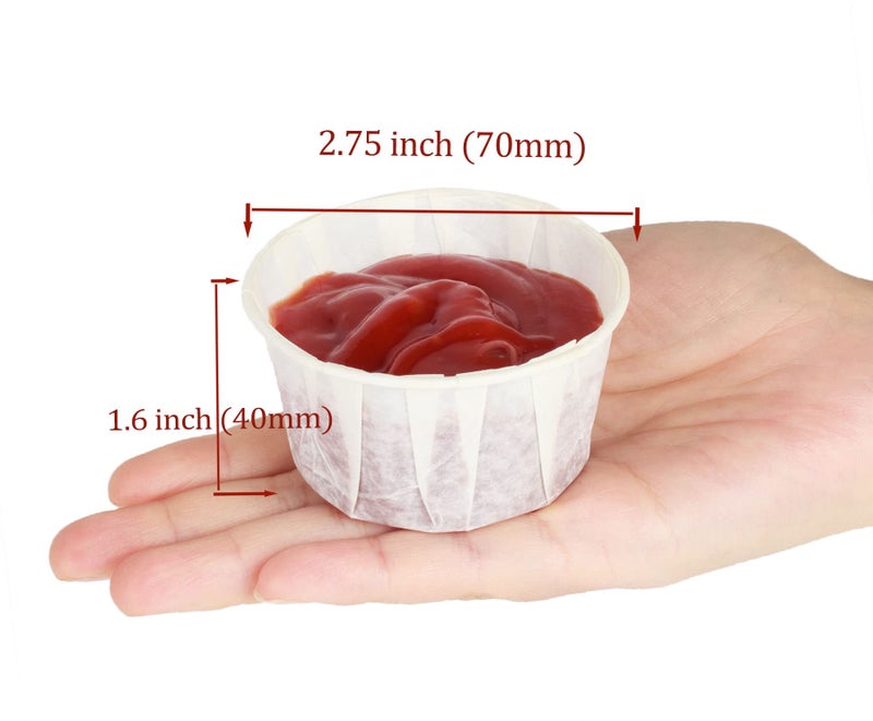 Golden Apple, 4oz-120ct White Paper Souffle Portion Cups for Measuring, Medicine, Samples, Jello Shots,Harvest Paper. Compostable Souffle, Portion Cup - Image 2